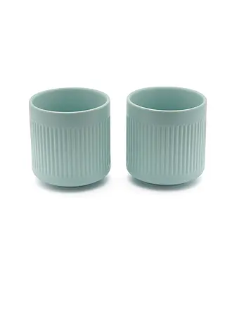 BREDEMEIJER | Teebecher SKAGEN 2er Set 0,3l Steingut Hellgrau | hellblau